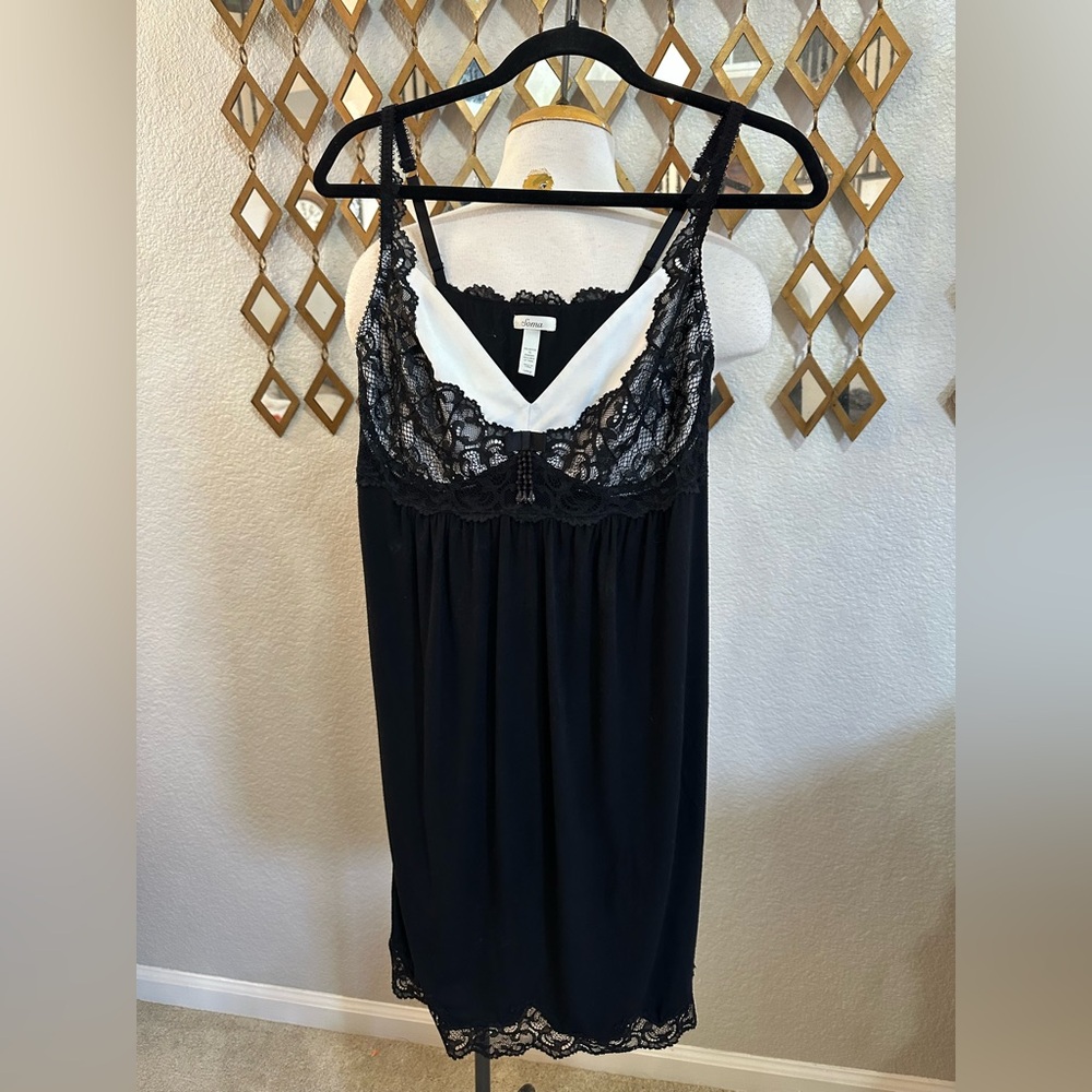 Soma Lace Chemise with Jewel Embellishments